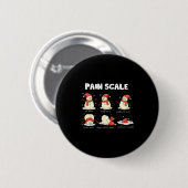 Pain Scale Snowman Nurse Christmas Xmas Snow Pajam 缶バッジ (正面&裏面)