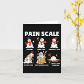 Pain Scale Snowman Xmas Funny Nurse Christmas Icu  カード (黄色い花)