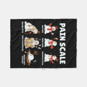 Pain Scale Snowman Xmas Funny Nurse Christmas Icu  フリースブランケット (正面(横))