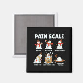 Pain Scale Snowman Xmas Funny Nurse Christmas Icu  マグネット (正面/裏面)