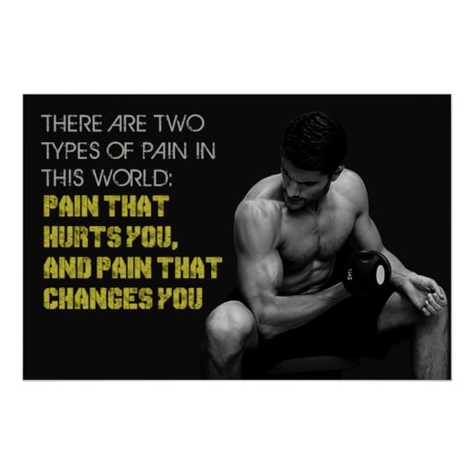 Pain That Changes You Motivational Poster ポスター (正面)