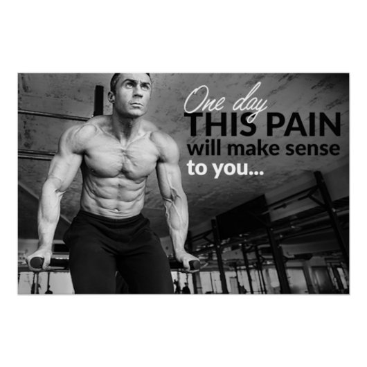 Pain Will Make Sense Motivational Poster ポスター (正面)