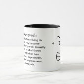 Paingryの慢性の苦痛のコップ-定義及び苦痛の顔 マグカップ (中央)