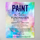 Paint a tile fundraiser PTA PTO ポスター (正面)