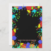 Paint Ball Birthday Party Invitation 招待状 (裏面)