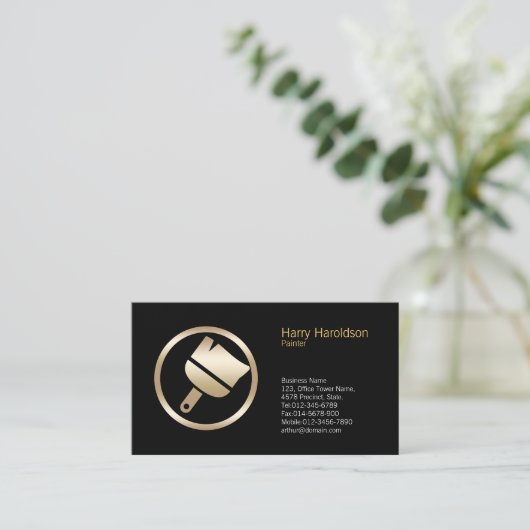 Paint Brush Icon Painter Business Card 名刺 (スタンド正面)