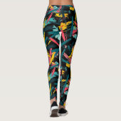  paint brush strokes yoga gym Leggings レギンス (裏面)