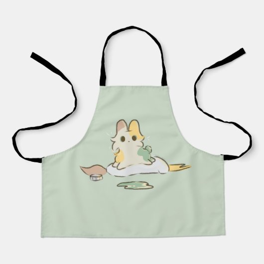Paint bunny apron  エプロン (正面)