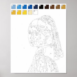 Paint By Numbers: Girl with a Pearl Earring ポスター