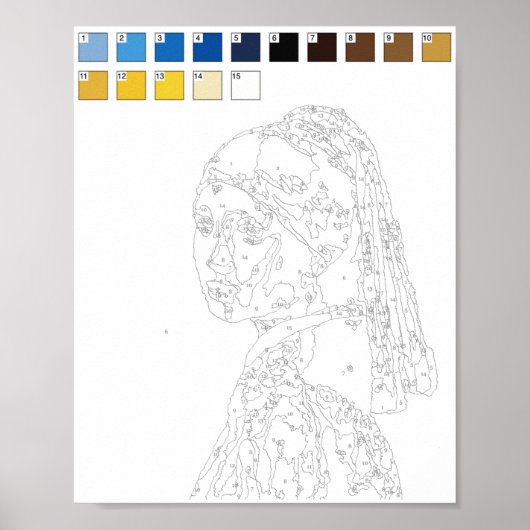 Paint By Numbers: Girl with a Pearl Earring ポスター (正面)