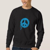 Paint Drip Retro Peace Sign Paint Splatter Graffit スウェットシャツ (正面)