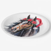Paint Horse Christmas Paper Plate ペーパープレート (アングル)