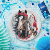 Paint Horse Christmas Paper Plate ペーパープレート (パーティー)
