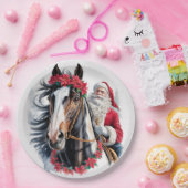 Paint Horse Christmas Paper Plate ペーパープレート (パーティー)