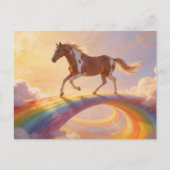 Paint Horse Crosses A Rainbow Bridge ポストカード (正面)