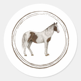 Paint Horse Sticker ラウンドシール