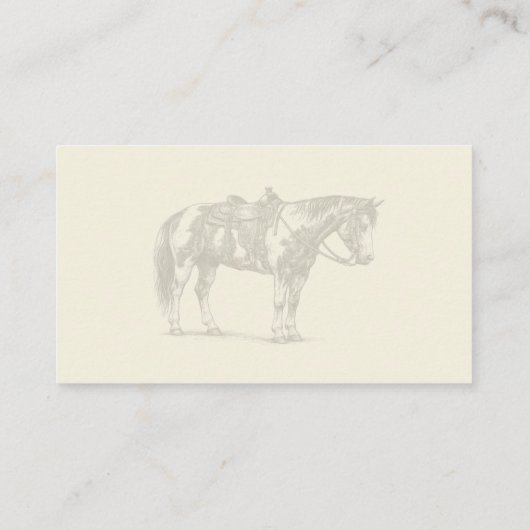 Paint Horse Western Training Business Cards 名刺 (裏面)