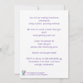 Paint Pouring Party Invitations for Christmas 招待状 (裏面)