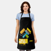 Paint Roller & Brush This is How I Roll エプロン (着用した状態)