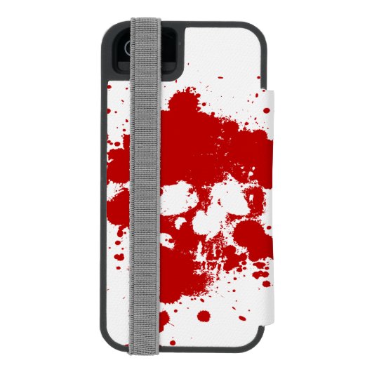 Paint Skull Incipio iPhoneウォレットケース (フォリオ裏面)