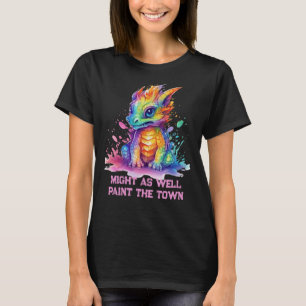 Paint Soaked Baby Dragon Funny Tシャツ