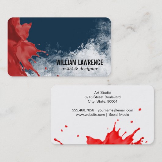 Paint Splash | Expressive Texture 名刺 (正面/裏面)