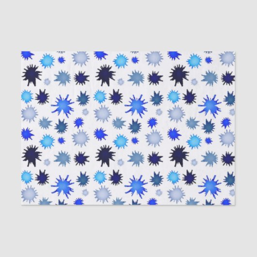 Paint Splash in Blue Pattern 薄葉紙 (正面)