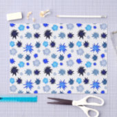 Paint Splash in Blue Pattern 薄葉紙 (クラフト)