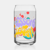  PAINT SPLASH LESSONS LEARN GLASS CUP ガラス缶 (正面)