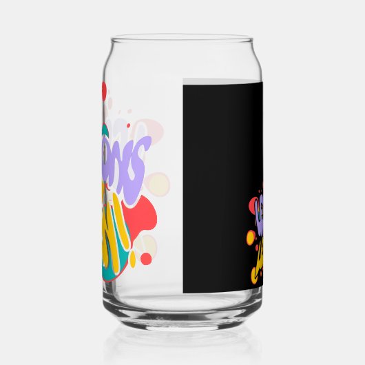  PAINT SPLASH LESSONS LEARN GLASS CUP ガラス缶 (左)