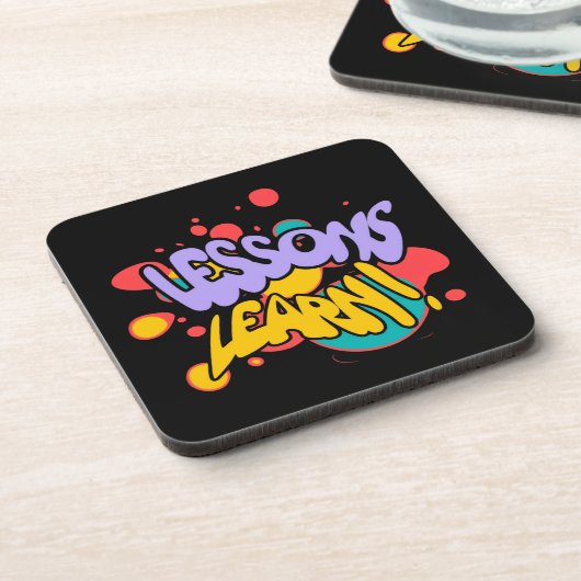 PAINT SPLASH LESSONS LEARN HARD PLASTIC COASTER コースター (左側)
