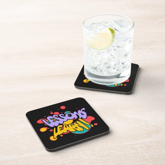 PAINT SPLASH LESSONS LEARN HARD PLASTIC COASTER コースター (右側)