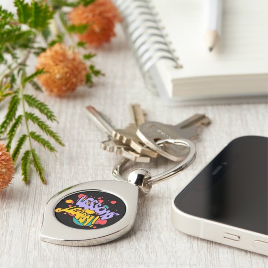  PAINT SPLASH LESSONS LEARN METAL KEYCHAIN  キーホルダー (側面)