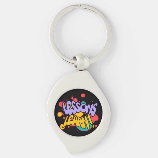 PAINT SPLASH LESSONS LEARN METAL KEYCHAIN キーホルダー (正面)