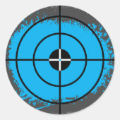 Paint splatter bullseye target paintball stickers ラウンドシール (正面)