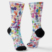 Paint Splatter Colorful Dots ソックス (傾斜あり)