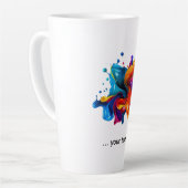 paint splatter explosion カフェラテマグ (左アングル)