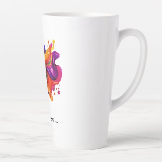 paint splatter explosion カフェラテマグ (右)