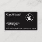 Paint Splatter Home Brush House Painting 名刺 (裏面)