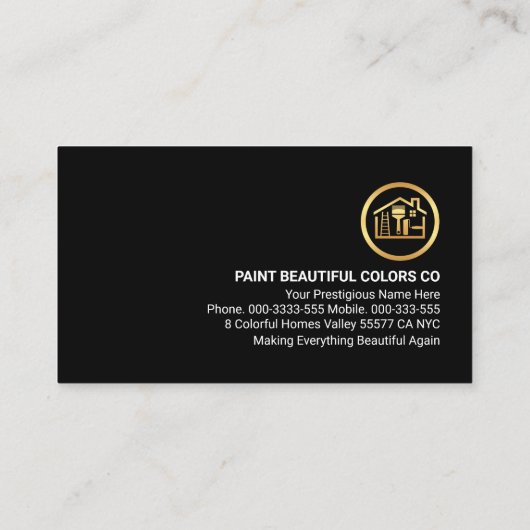Paint Splatter Home Painting Service 名刺 (裏面)