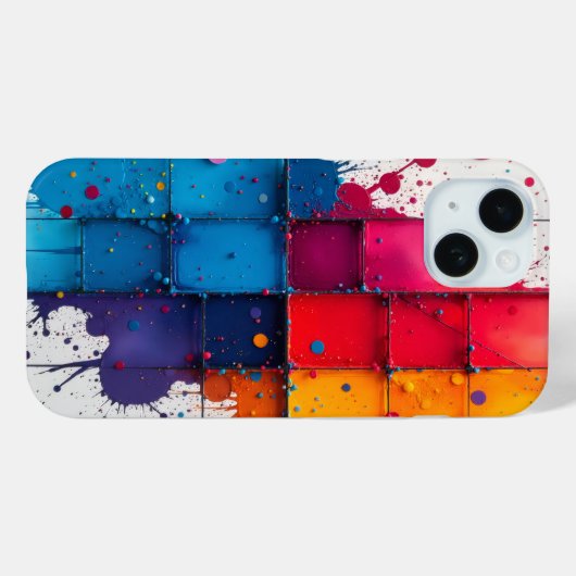 Paint Splatter iPhone case Case-Mate iPhoneケース (裏面 (横))