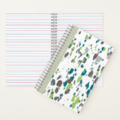Paint Splatter Journal – Green, Blue & Purple Art ノートブック (内側)
