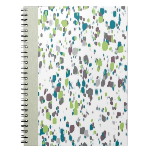 Paint Splatter Journal – Green, Blue & Purple Art ノートブック (正面)