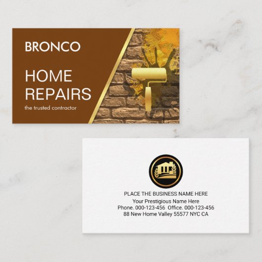 Paint Splatter On Brick Wall 名刺 (正面/裏面)