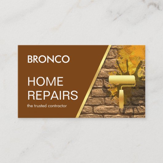 Paint Splatter On Brick Wall 名刺 (正面)