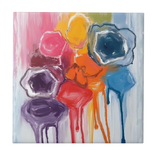 Paint Splatter | Watercolor Artist Painting タイル (正面)