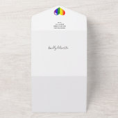 Paint Strokes Pride Flag & Black Heart QR RSVP オールインワン招待状 (外側)