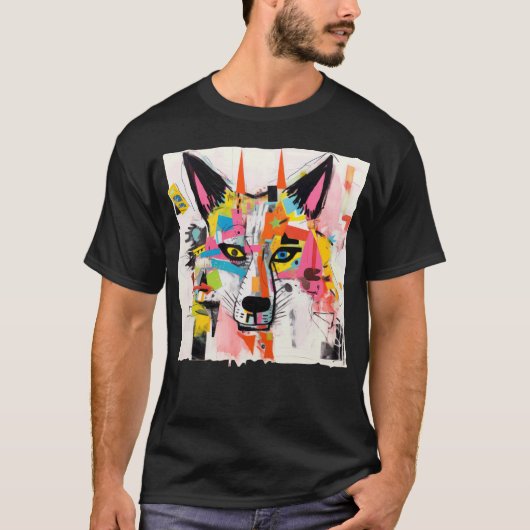 PAINT Wolf Figure Meets Urban Graffiti Styl Tシャツ (正面)
