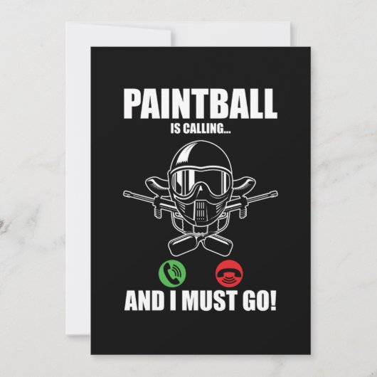 PaintballがPaintball Player Marker Giftを呼んでいる 招待状 (正面)