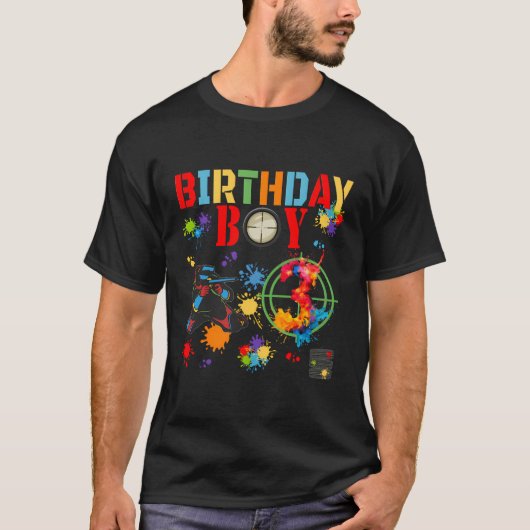 Paintball誕生日ボーイマッチング10th 8Th Sport The Tシャツ (正面)